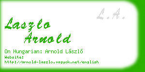 laszlo arnold business card