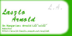 laszlo arnold business card